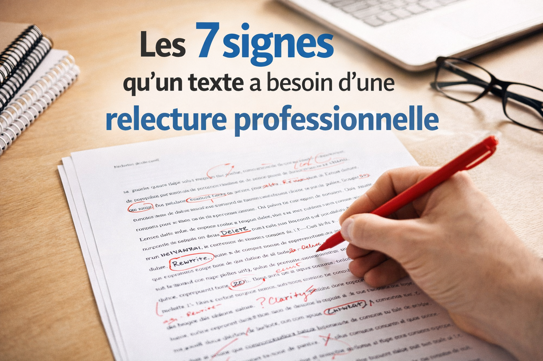 Les 7 signes qu'un texte a besoin d'une relecture professionnelle