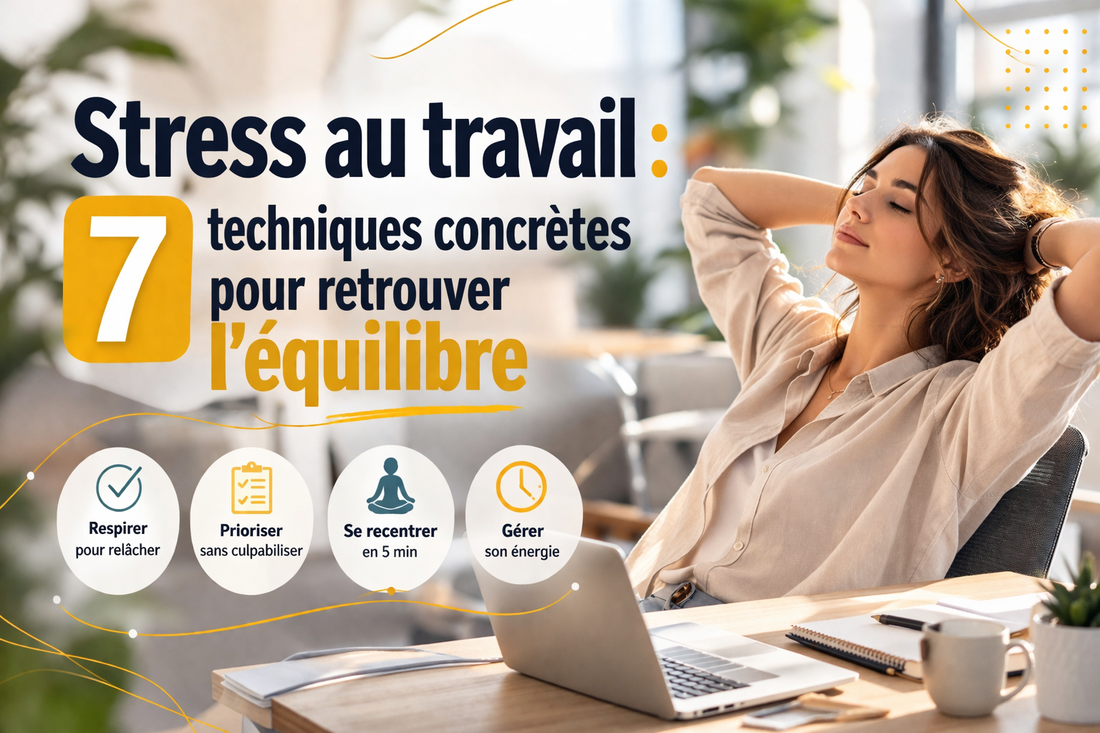 Stress au travail : 7 techniques concrètes pour retrouver l'équilibre